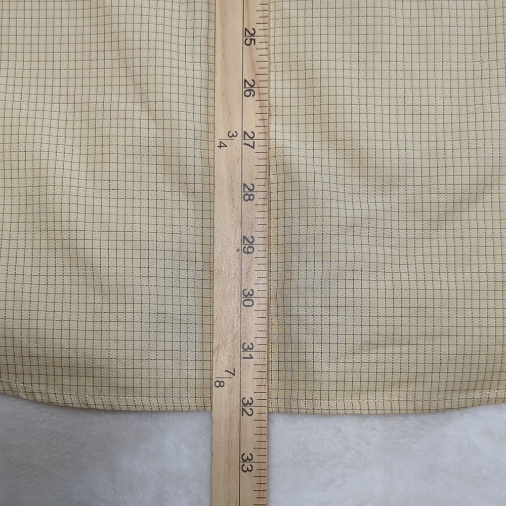 John Rich Bros Woolrich Mens Yellow Checkered Vented Hiking Fishing Shirt Size L - Picture 14 of 15